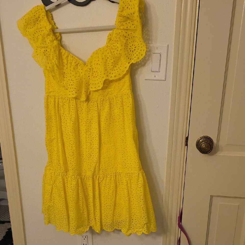 Lilly Pulitzer Vibrant Yellow Eyelet Dress